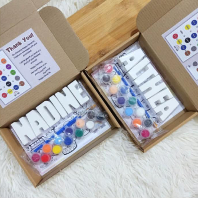 Plaster Figure Paint-Your-Name Kit
