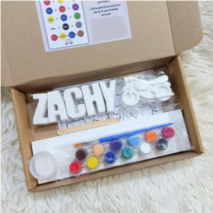 Plaster Figure Paint-Your-Name Kit - Image 2